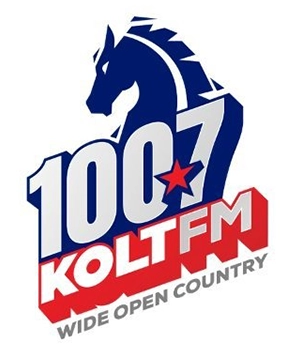 100.7 KOLT FM Wide Open Country radio station logo